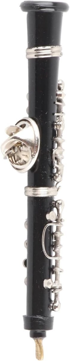Lapelspeld met rode fluwelen hoes voor muziekliefhebbers, miniatuur hobo broche, stijlvolle accessoire voor mannen en vrouwen