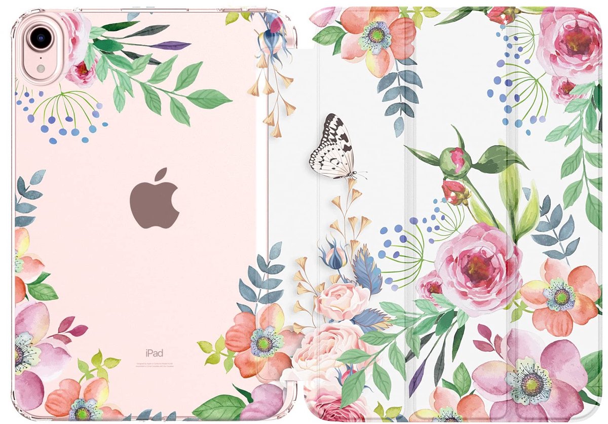 Store_7 - iPad Mini 7 Hoesje - Beschermende Case - Zachte TPU - Bloemen Design - Geschikt voor iPad Mini 6 - 8.3 inch