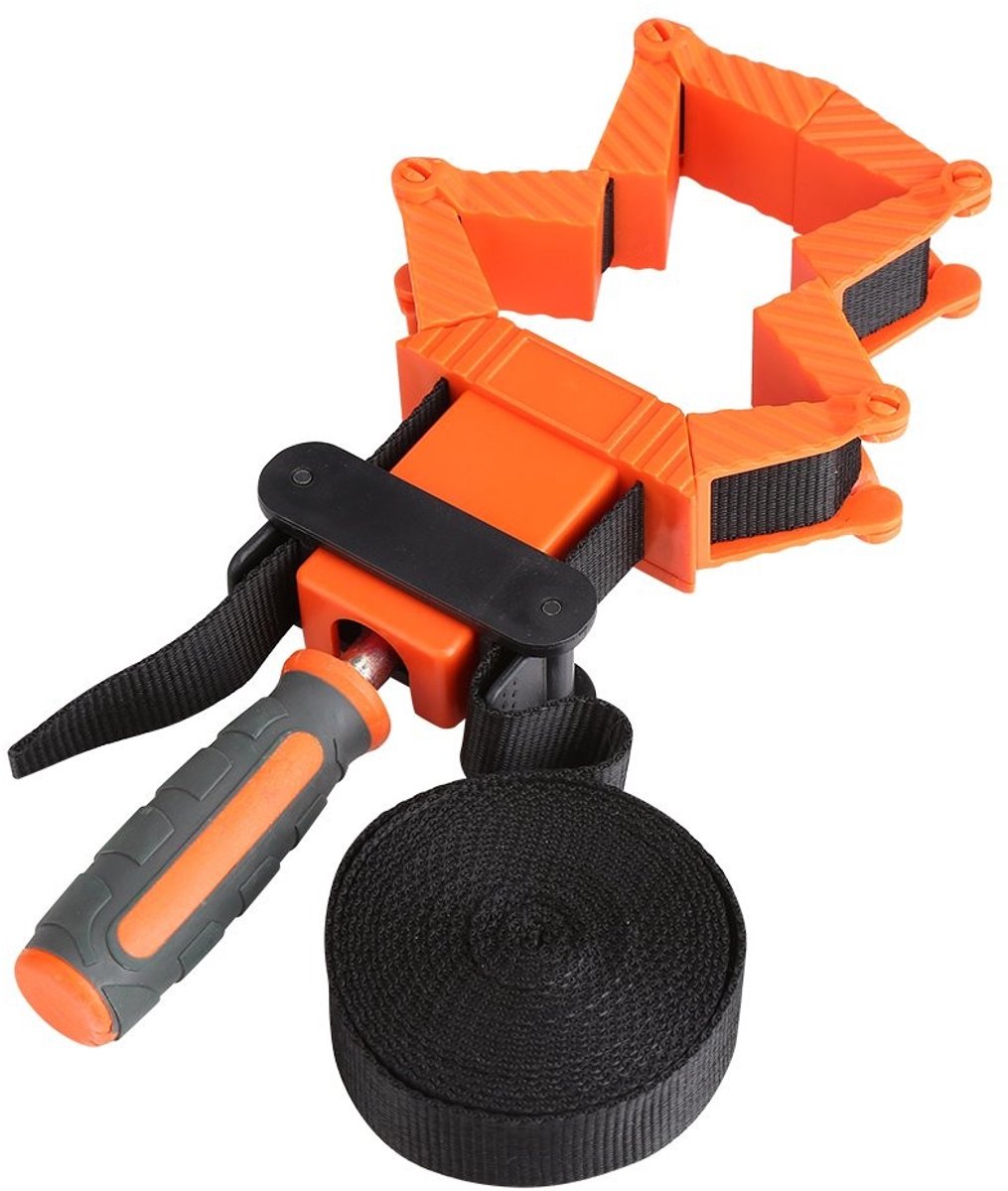 Store_7 - Multifunctionele Verstelbare Banden Klem - Ideaal voor Houtbewerking - Zwart en Oranje - Geschikt voor Nalen en Schroeven - 4 Meter Lengte