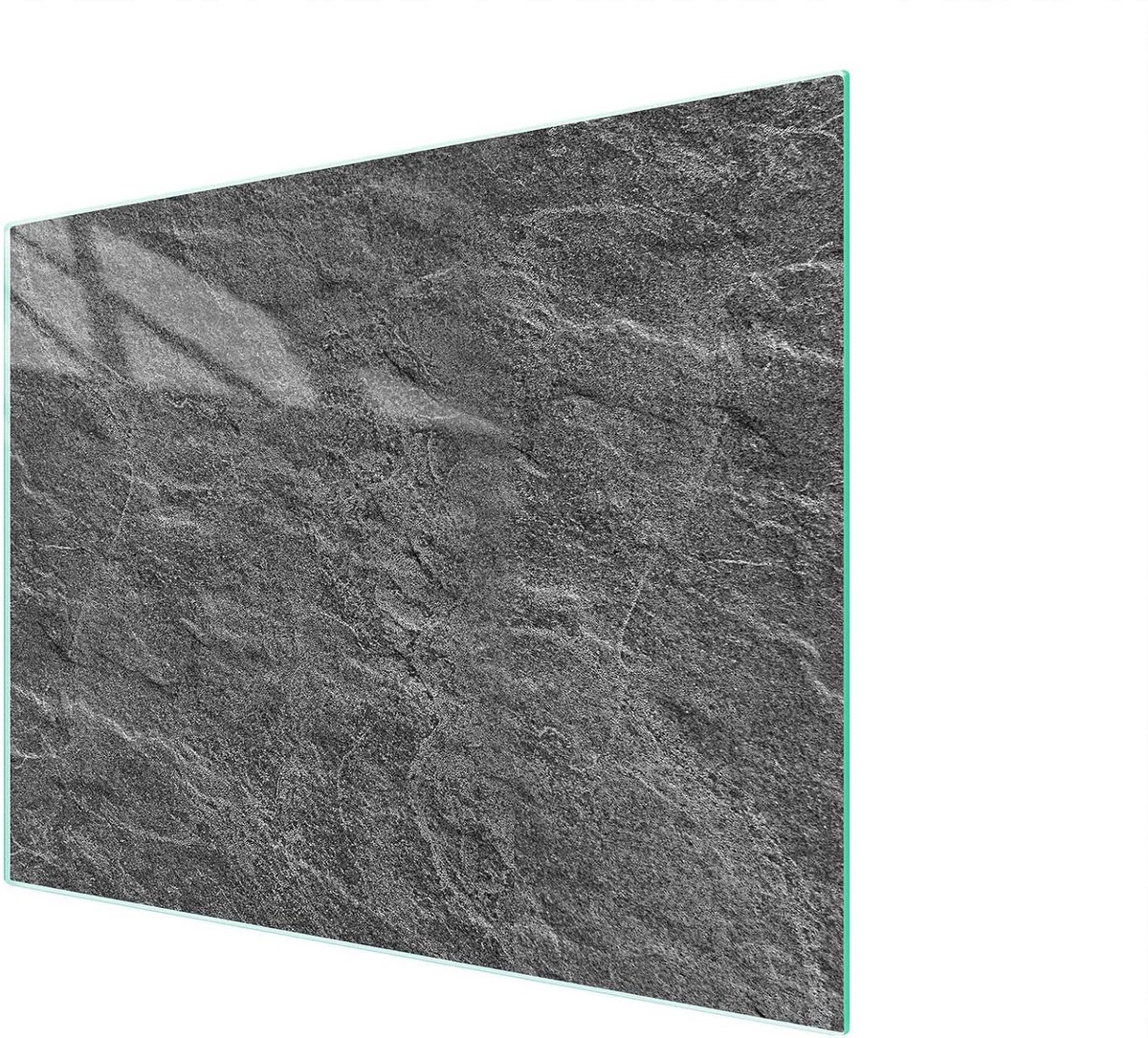 Glazen Kookplaat Afdekplaat - Snijplank Glasplaat - Keuken Beschermen - Gehard Glas - 52 x 40 cm - Leisteen