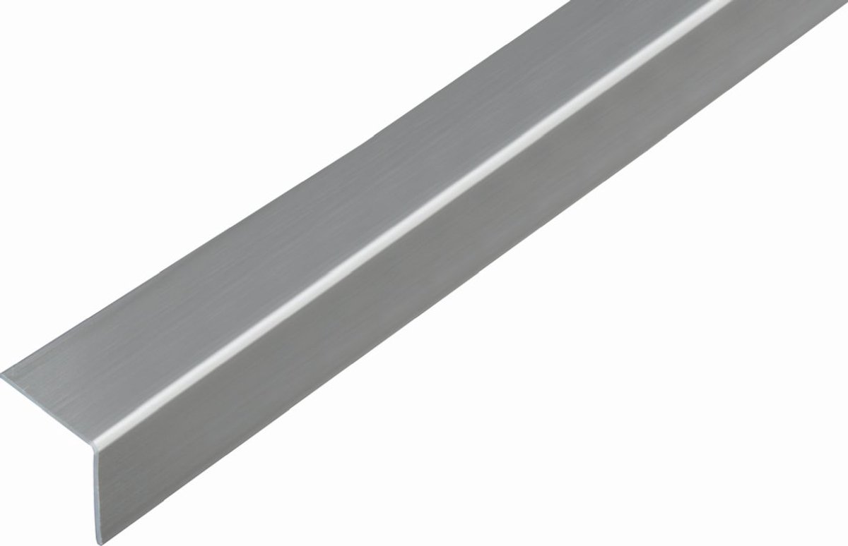 Alberts 433024 hoekprofiel | zelfklevend | kunststof, rvs-look | 1000 x 30 x 30 mm