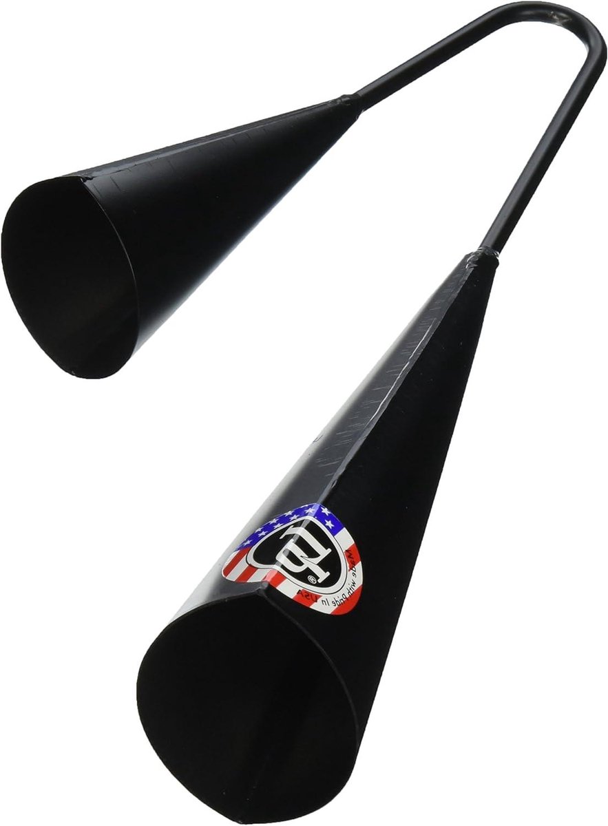 Agogo Bell - Bel instrument - Muziek maken - Metalen uitvoering - 2 stuks - Zwart