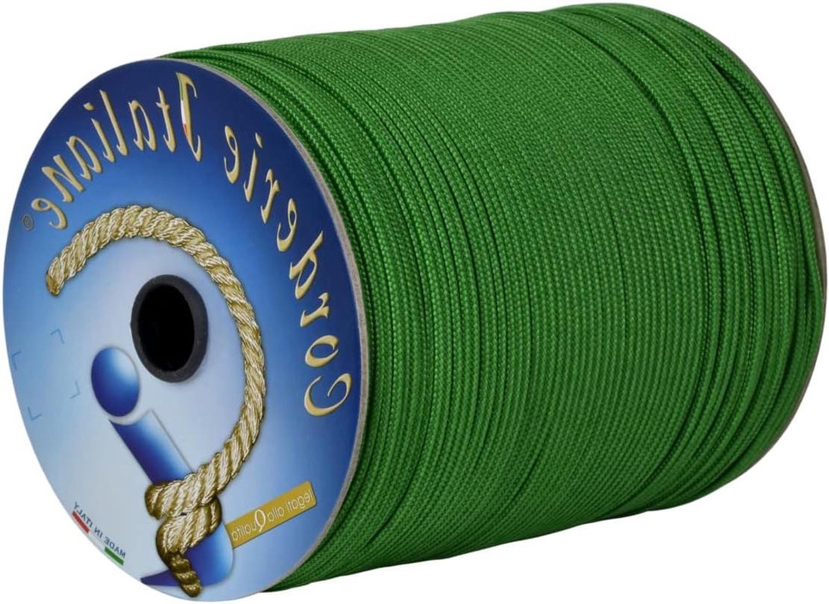 Jaloezie Touw - Raambekleding Touw - Raambekleding Ophangen - UV-Gestabiliseerd Polypropyleen - 3mm 200 Meter - Middengroen