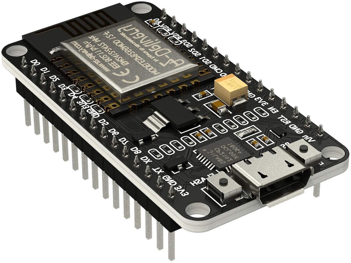 NodeMCU ESP8266 Board - Ontwikkelbord WiFi - IoT Projecten - CP2102 Chipset - 48 x 26 mm - Groen