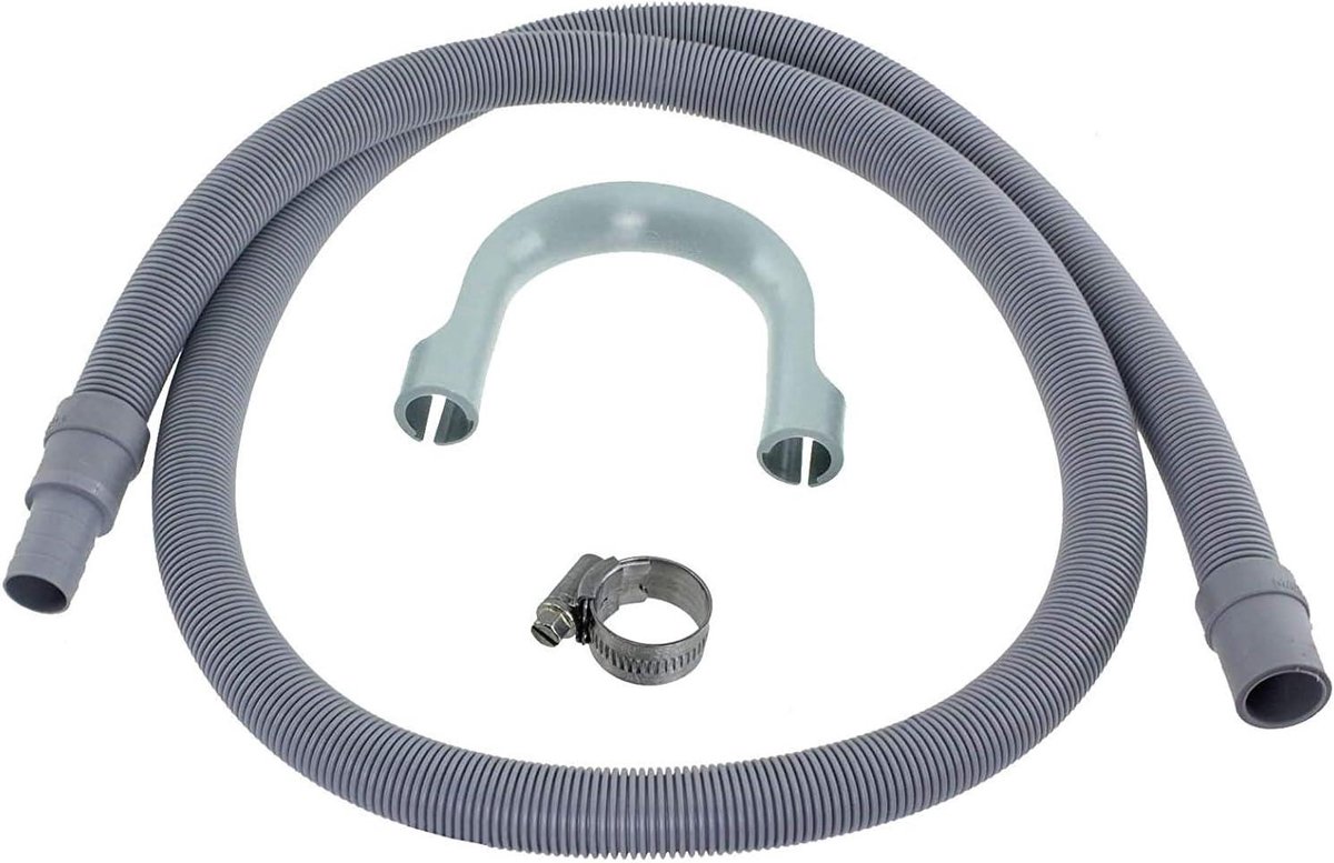 Afvoerslang Wasmachine - Verlengslang Afvoer - Wasmachine Reparatie - Geïntegreerde Adapter - 15 Meter - Grijs
