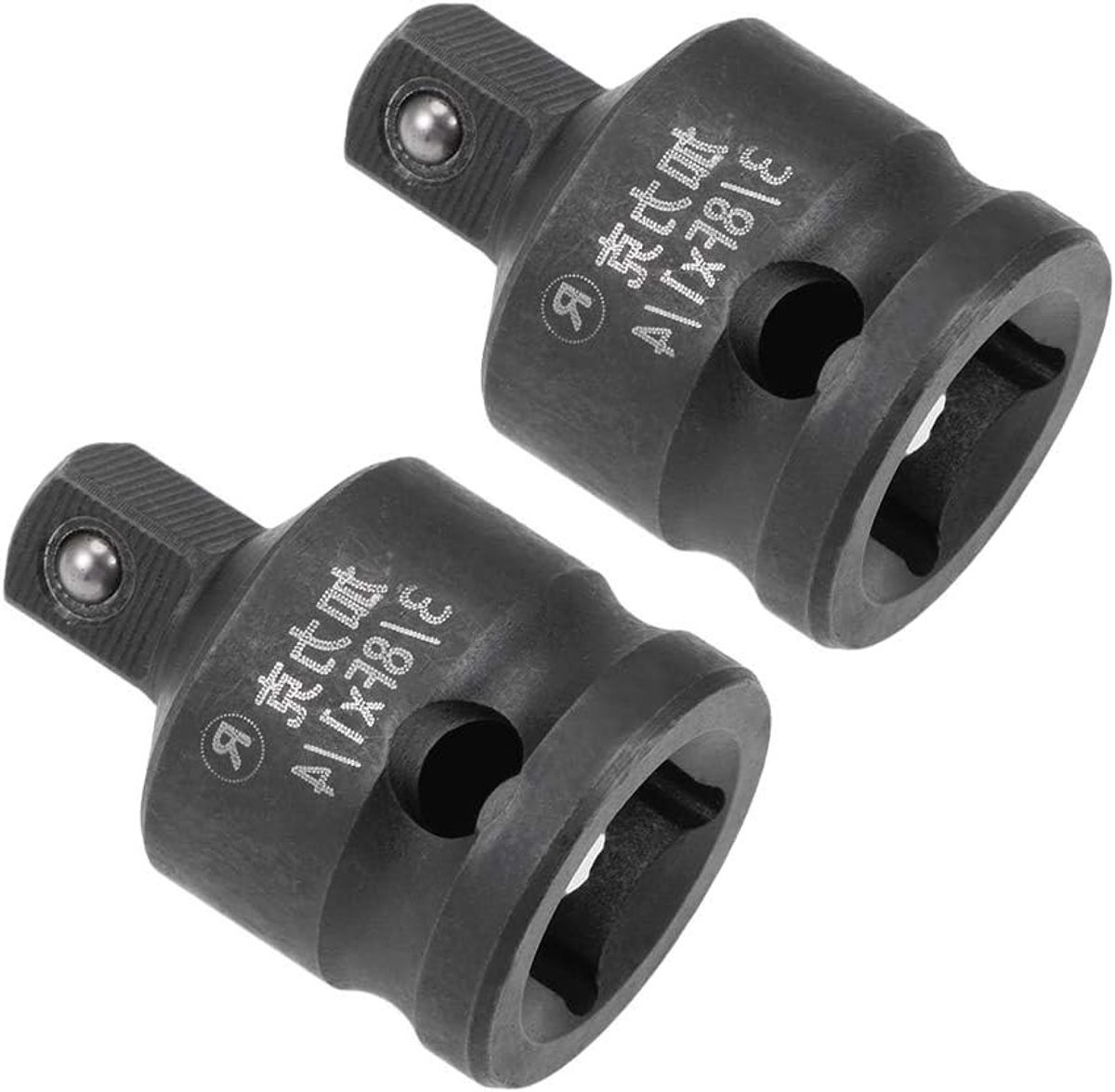2 Stuks 3/8" naar 1/4" Impact Socket Reducer voor Lucht Impact Sleutels, Momentsleutels en Boormachines van CR-MO Staal