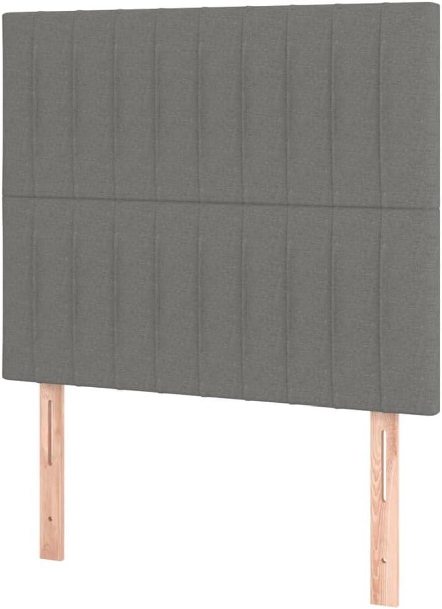 Hoofdbord Bed - Bedkopstuk Stof - Bed Opknappen - Verstelbare Hoogte - 80x5x118/128 cm - Donkergrijs