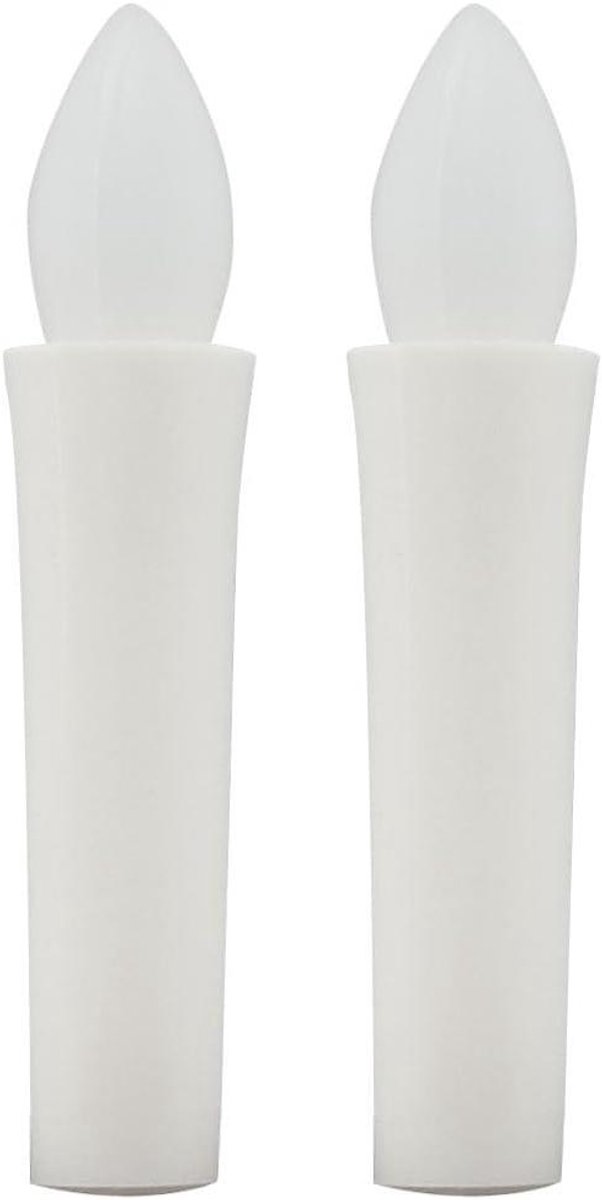 Elektrische Kaars - LED Kaarslampje - Decoratie Huis - Kleine Set - 13 cm Hoog - Wit