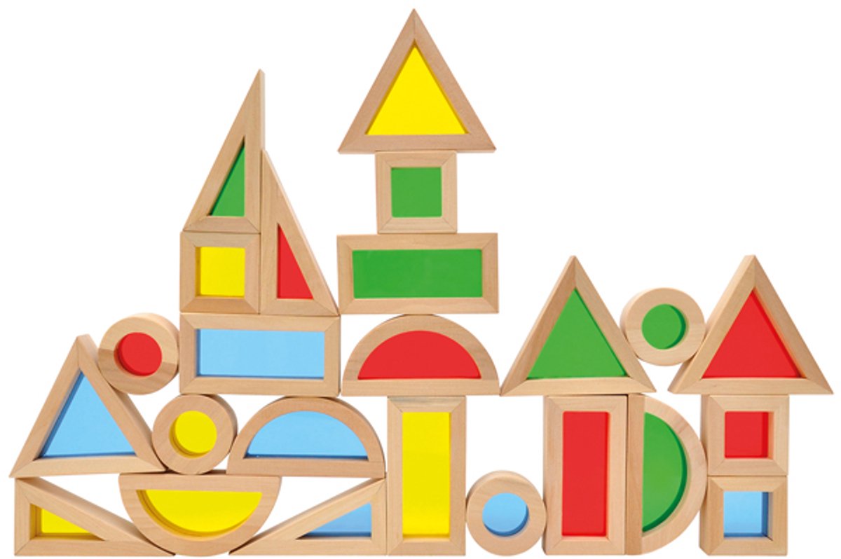 Eduplay bouwblokken - kleurrijke Rainbow blocks - educatief speelgoed.