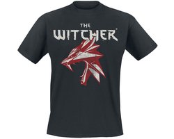 The Witcher Wolf Symbol Heren T-shirt - zwart - XXL