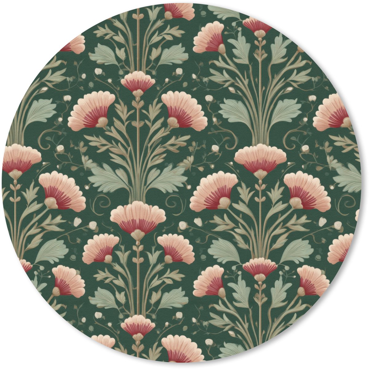 Muismat rond 30x30 cm - Mousepad Patroon - Botanisch - Kleurrijk - Ronde muismatten