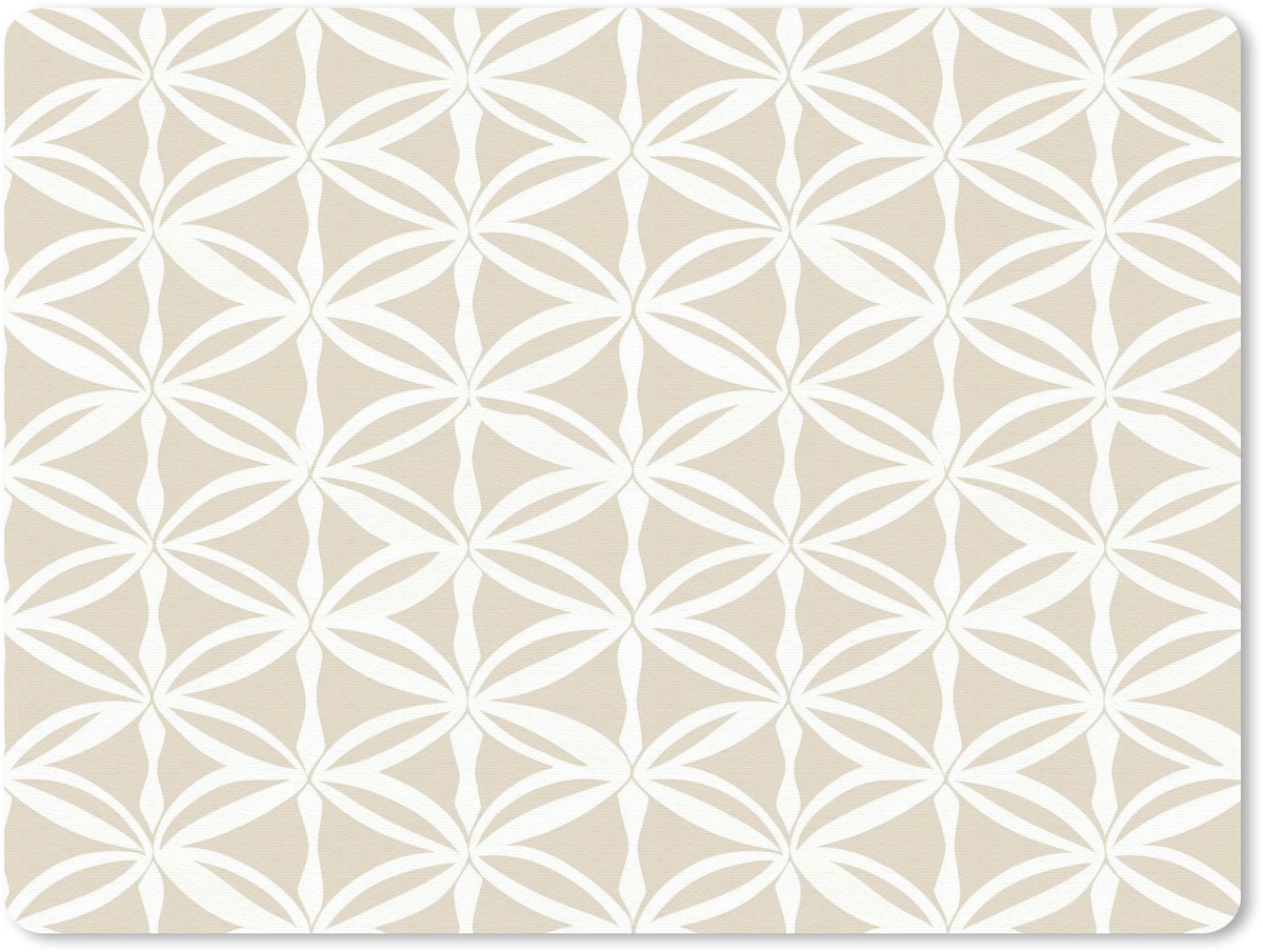 Muismat 12x10 cm - Mousepad Motief - Modern - Beige - Muismatten