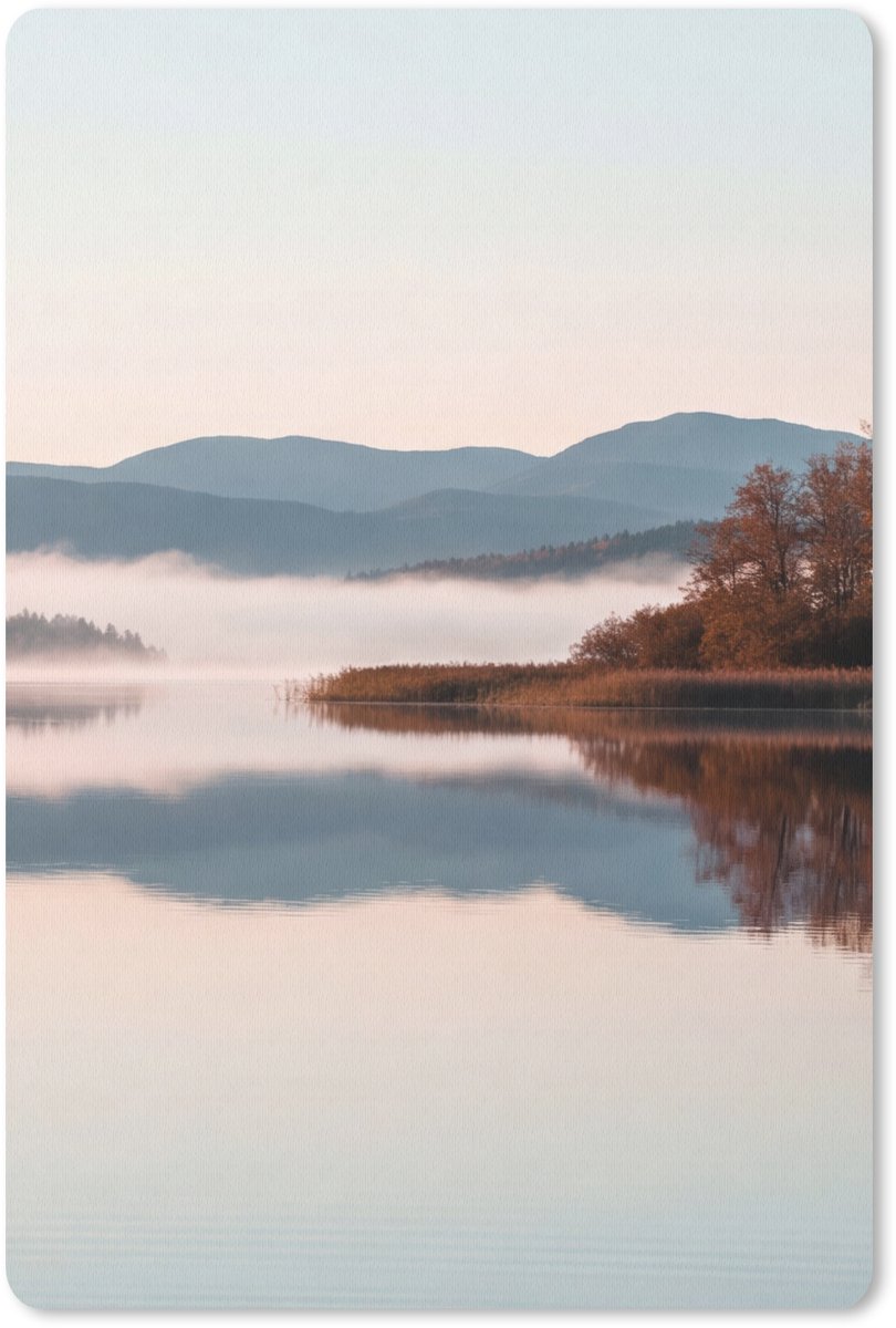 Muismat 13x20 cm - Mousepad Water - Bomen - Mistlaag - Muismatten