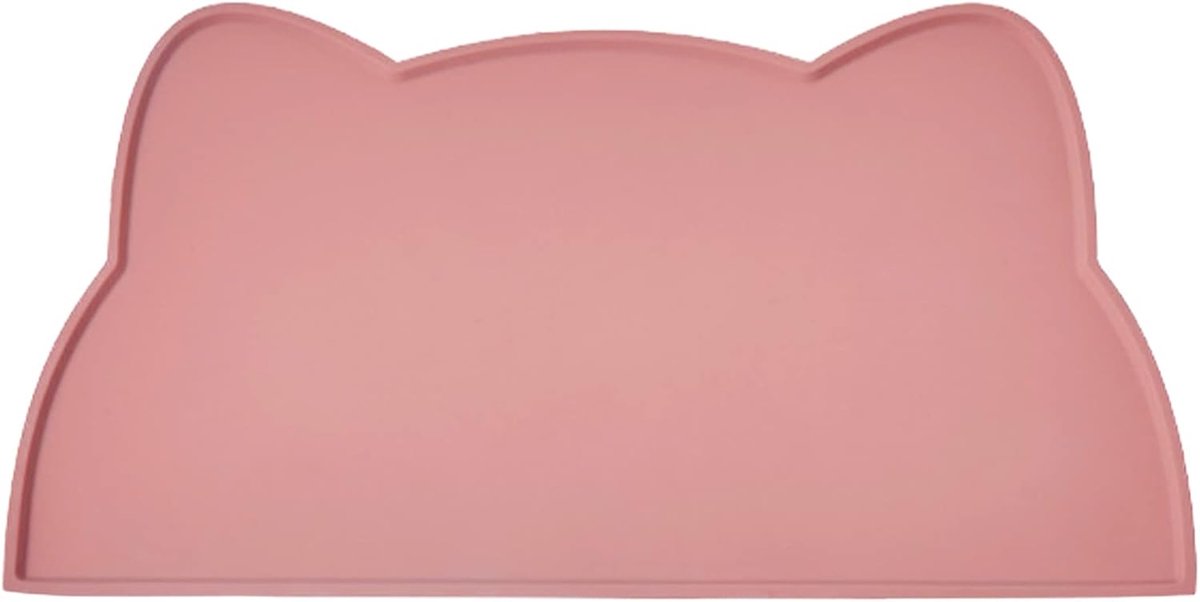 OLOEY Voerbakmat voor katten-antislip siliconenmat voor hondenvoerbak-waterdichte voerbakmat voor katten om te voorkomen dat voer en water op de vloer morsen-voerbakmat voor huisdieren (rood-44,5 cm x 24,5 cm)