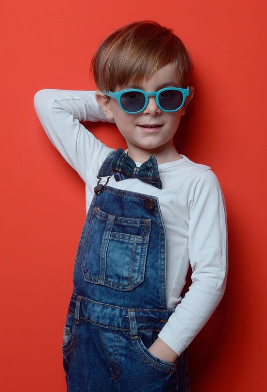 Kinder Zonnebril - Polarized Bril - Veilig Buiten - Flex Mechanisme Roden - 13cm Breed - Lichtblauw van Merkloos — afbeelding 4