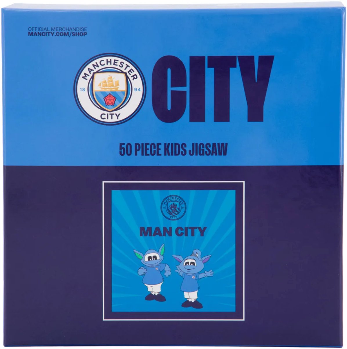 Man City Unisex Mcfc Fw mascotte puzzel blauw blauw - UNI
