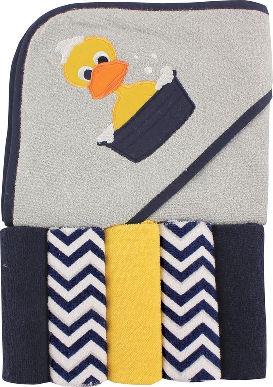 Babyhanddoek met capuchon - Washandjes set - Baby badderen - Zacht voor babyhuid - 76x76 cm - Uil — afbeelding 4