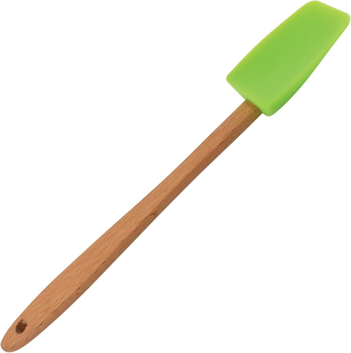 Lepel Spatel Silicone - Keuken spatel - Keukenwerk - Platte handgreep - Mini - Lime Groen