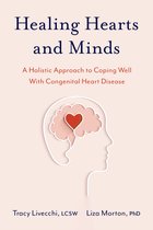 Boekcover voor 'Healing Hearts and Minds', met de titel, auteurs en een illustratie van een hoofdprofiel met een hart in de hersenen.