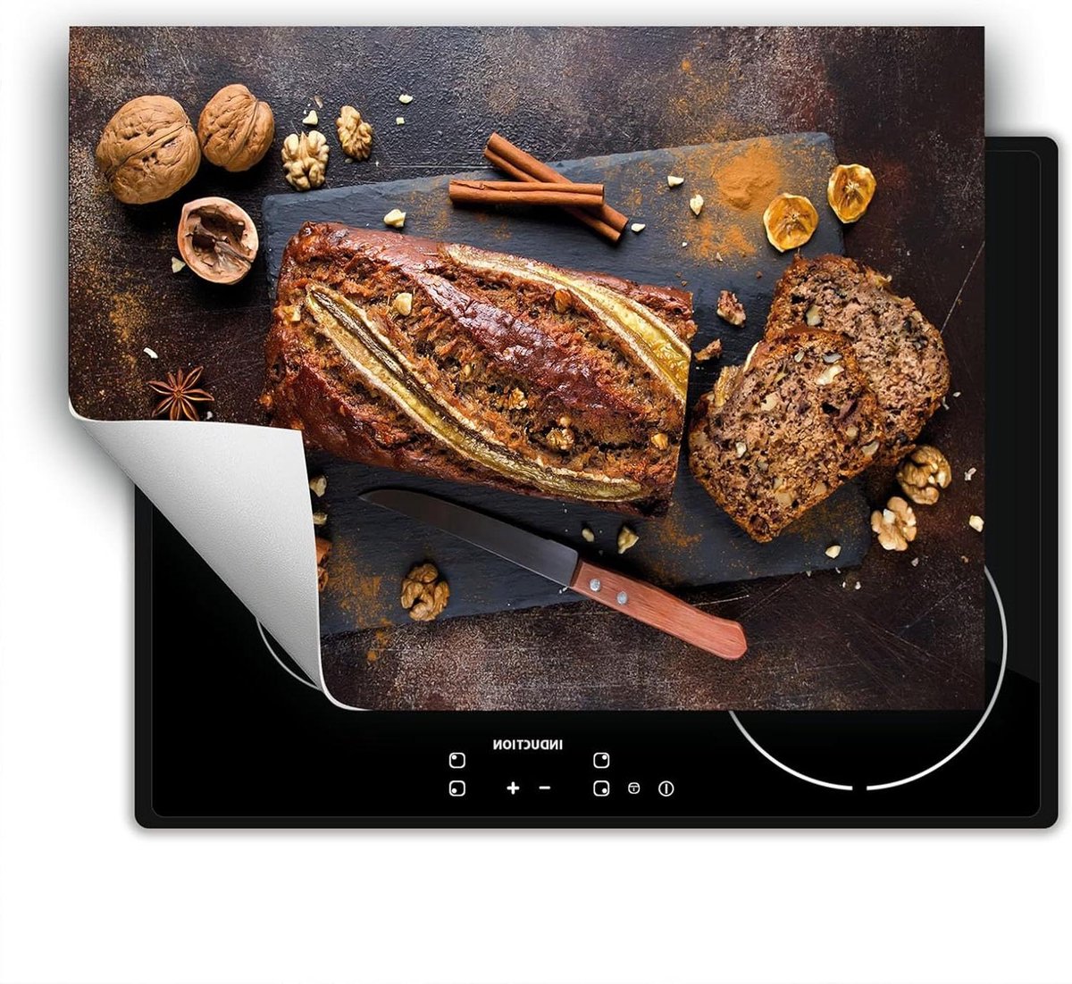 Inductie Beschermer - Kookplaat Mat - Extra Werkruimte - Vinyl Materiaal - 80x52 cm - Brood