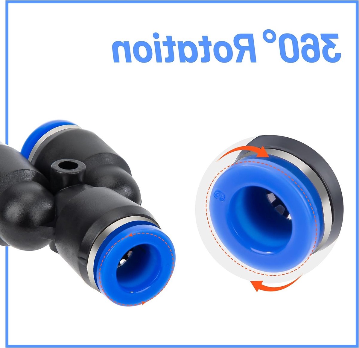 Pneumatische Y-connector 6mm - Snelle koppeling en push-in fitting voor lucht - 20 stuks