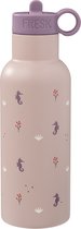 Fresk Thermosfles 500 ml - RVS Waterfles - Lekvrije Drinkfles voor Kinderen - Koude en Warme Dranken - BPA-vrij - Onbreekbaar - 2 Doppen - Thermosbeker - Drinkbeker Meisjes - Roze - Seahorse