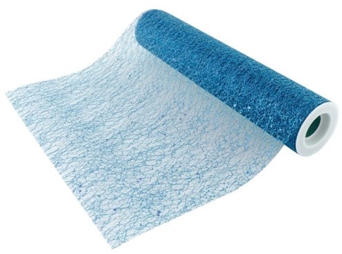 Rol Tafelloper Glitter Blauw (5m)