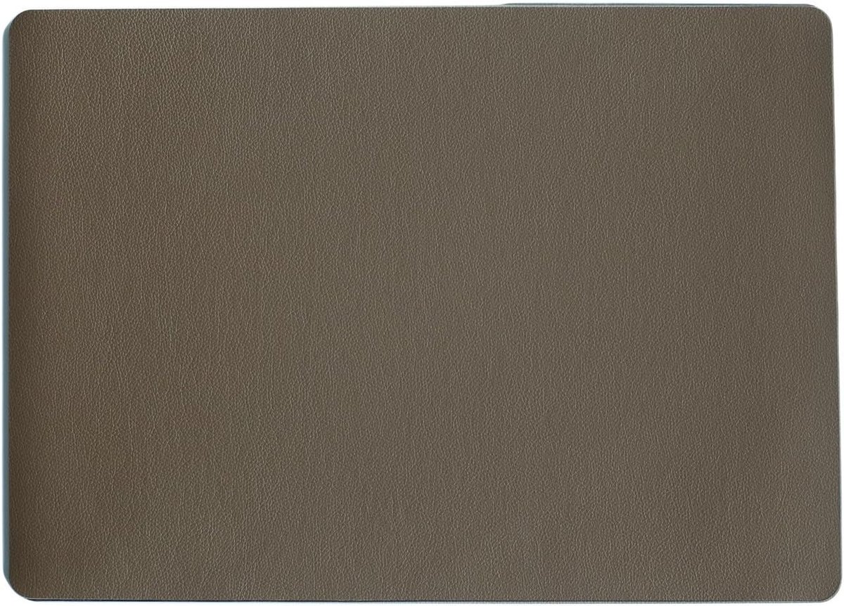 Tafelonderleggers - Placemats - Eettafel Beschermen - Leren Look - 12 Stuks - Bruin