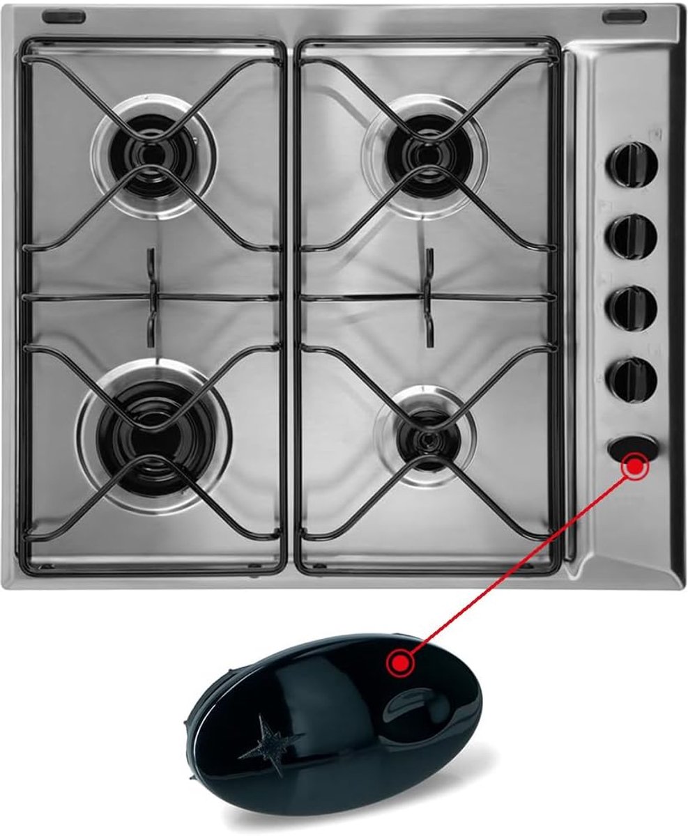 Schakelaar Kookplaat - Drukknop Oven - Apparaat Repareren - Uniek Ontwerp - 2.5 x 4 x 2.5 cm - Zilver