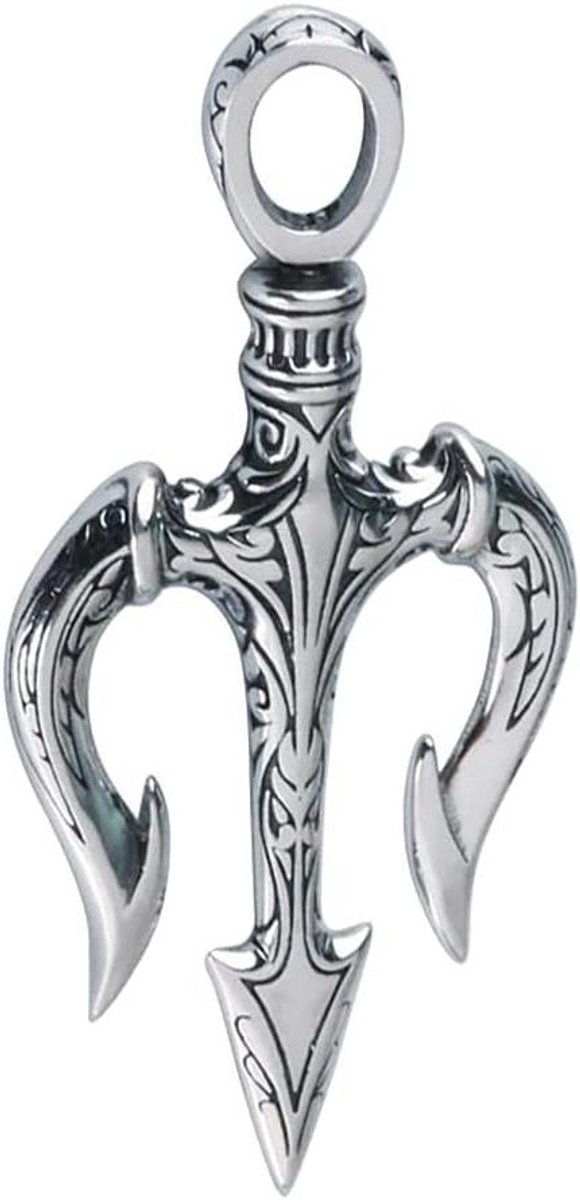 Hanger Rijkssieraad - Mannen Amulet - Stijlvol Accessoire - 316L Roestvrij Staal - 55 mm Lengte - Zilverkleurig