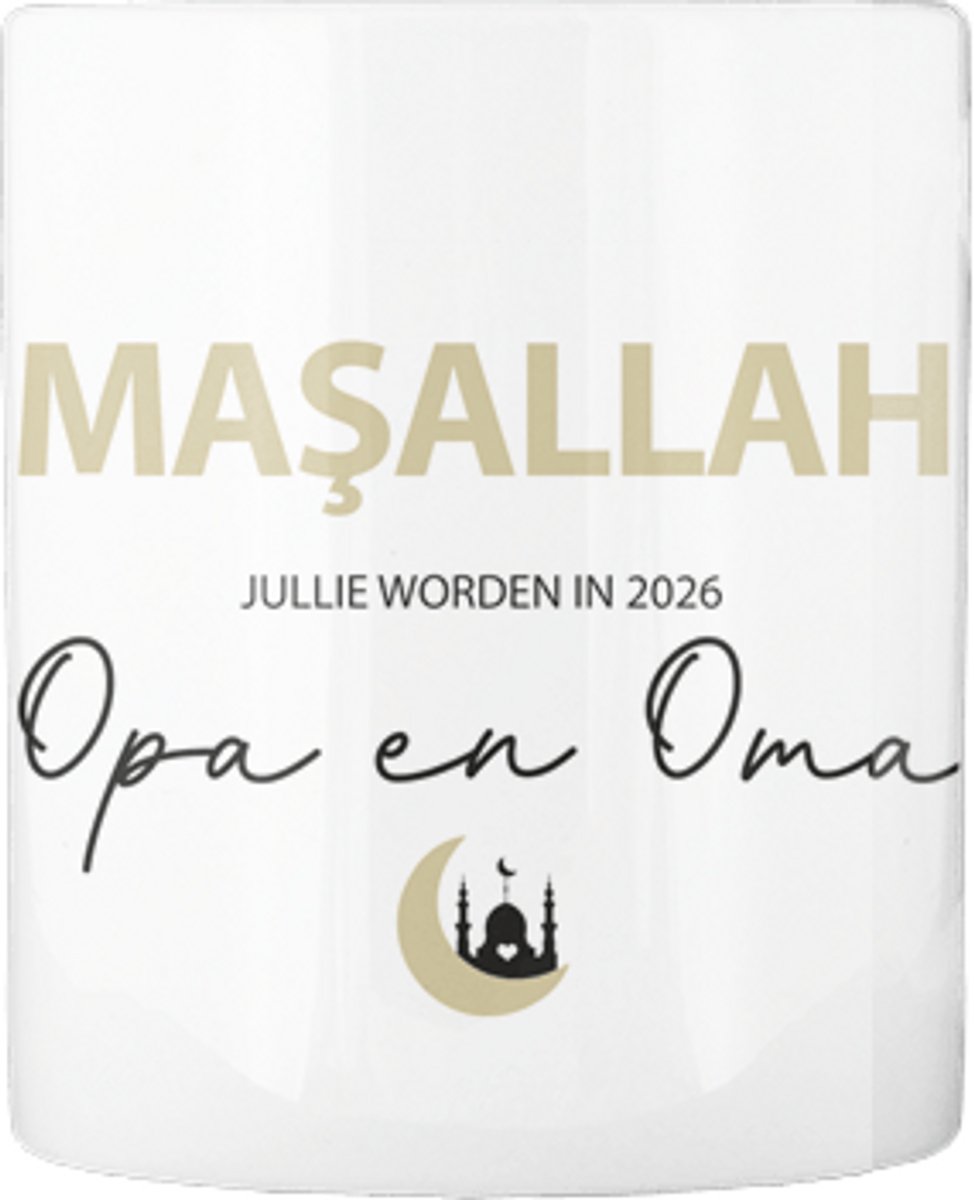 Maşallah, jullie worden Opa & Oma |Voor alle opa’s en oma’s | Zwangerschapsaankondiging | Leuk cadeau | Verjaardag | Mok | Wit | Turks