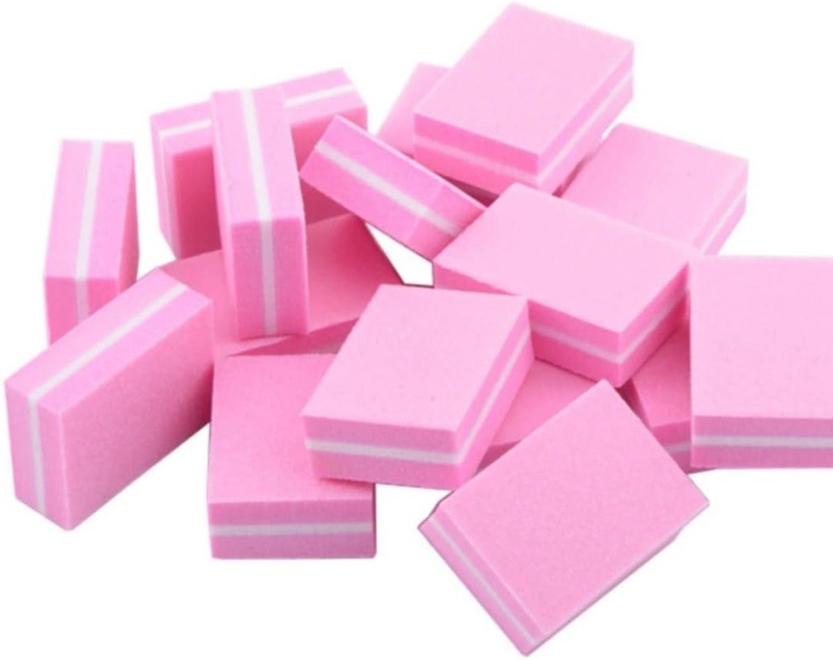 20 Stuks Dubbelzijdige Schuurblokken voor Nagels - Polijstblok en Manicure Tool voor Acrylnagels en Gelnagels