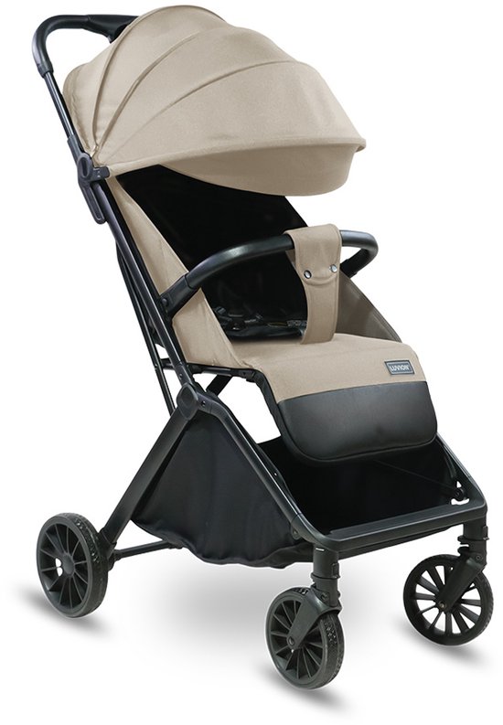 LUVION® Oslo Buggy - Plooibuggy lichtgewicht inklapbaar - Beige - Inclusief Gratis Travel Bag