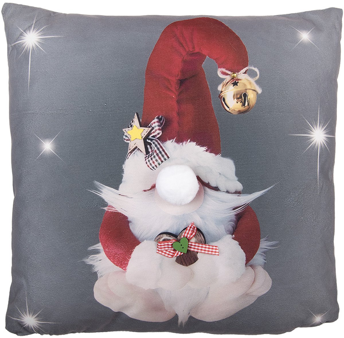Clayre & Eef Sierkussen 45x45 cm Grijs Polyester