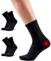 DANISH ENDURANCE Chaussettes de soutien pour éperon du talon - Fasciite plantaire - Chaussettes pour neuropathie - Paquet de 2 - 39-42