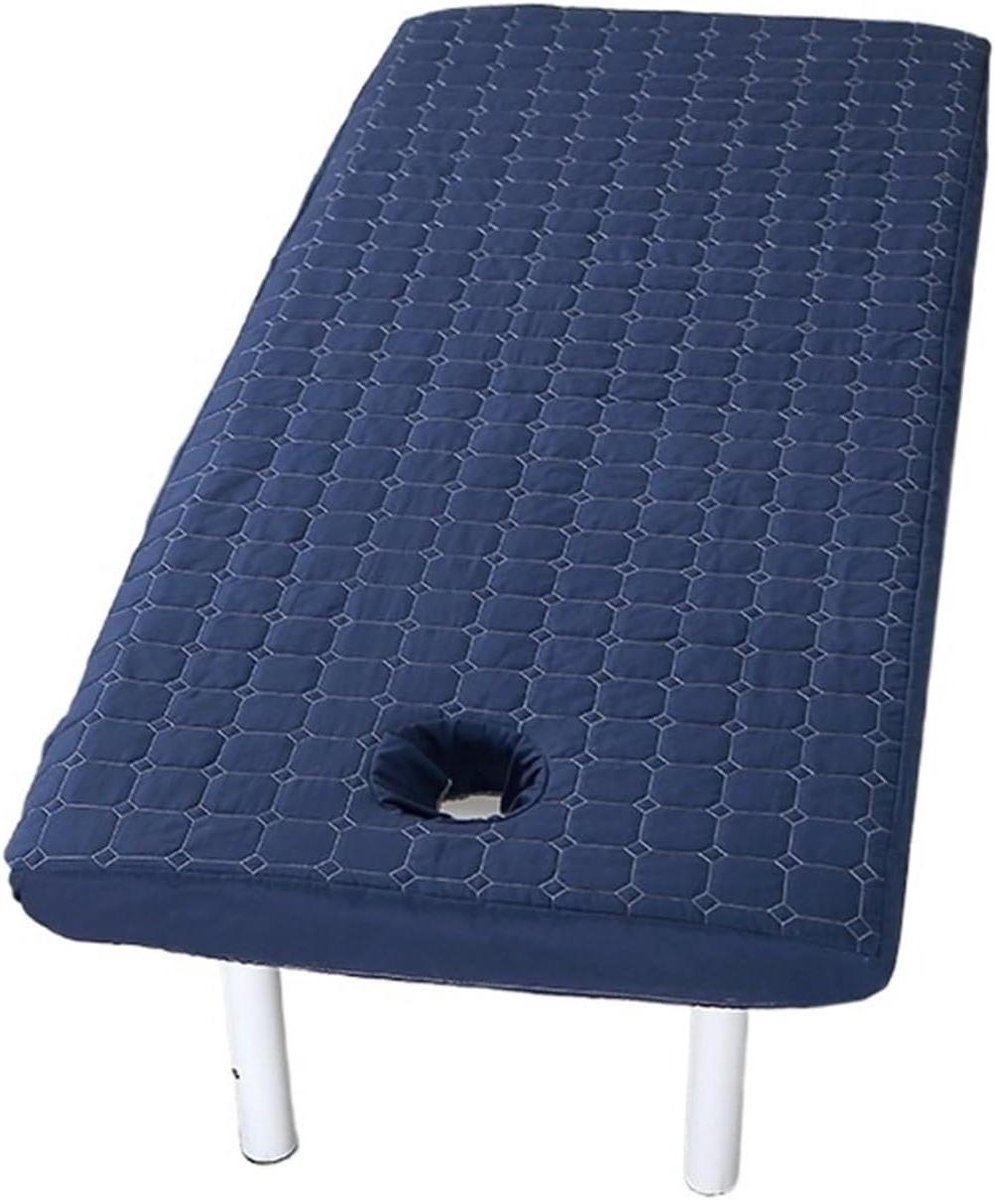 Salon Laken met Gat - Massagehoes Spa Laken - Comfortabele Massage - Huidvriendelijk Materiaal - 185 x 70 cm - Diepblauw