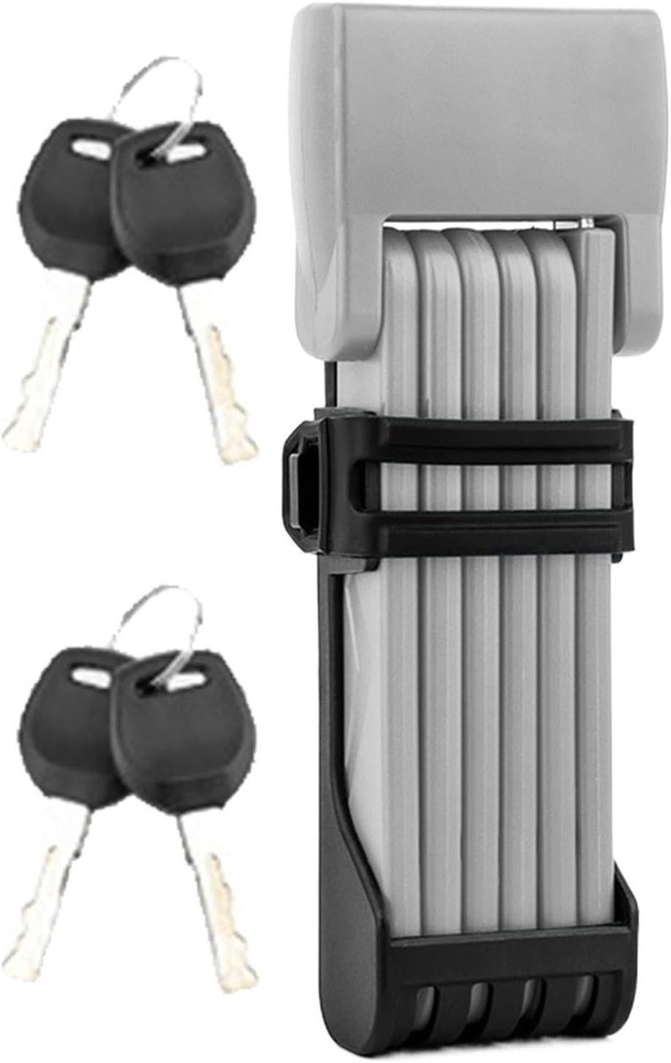 Lichtgewicht Fietsslot - Scooter Bescherming - Diefstal Beveiliging - Anti-snijdend Opvouwbaar - 20 x 10 x 4 cm - Grijs