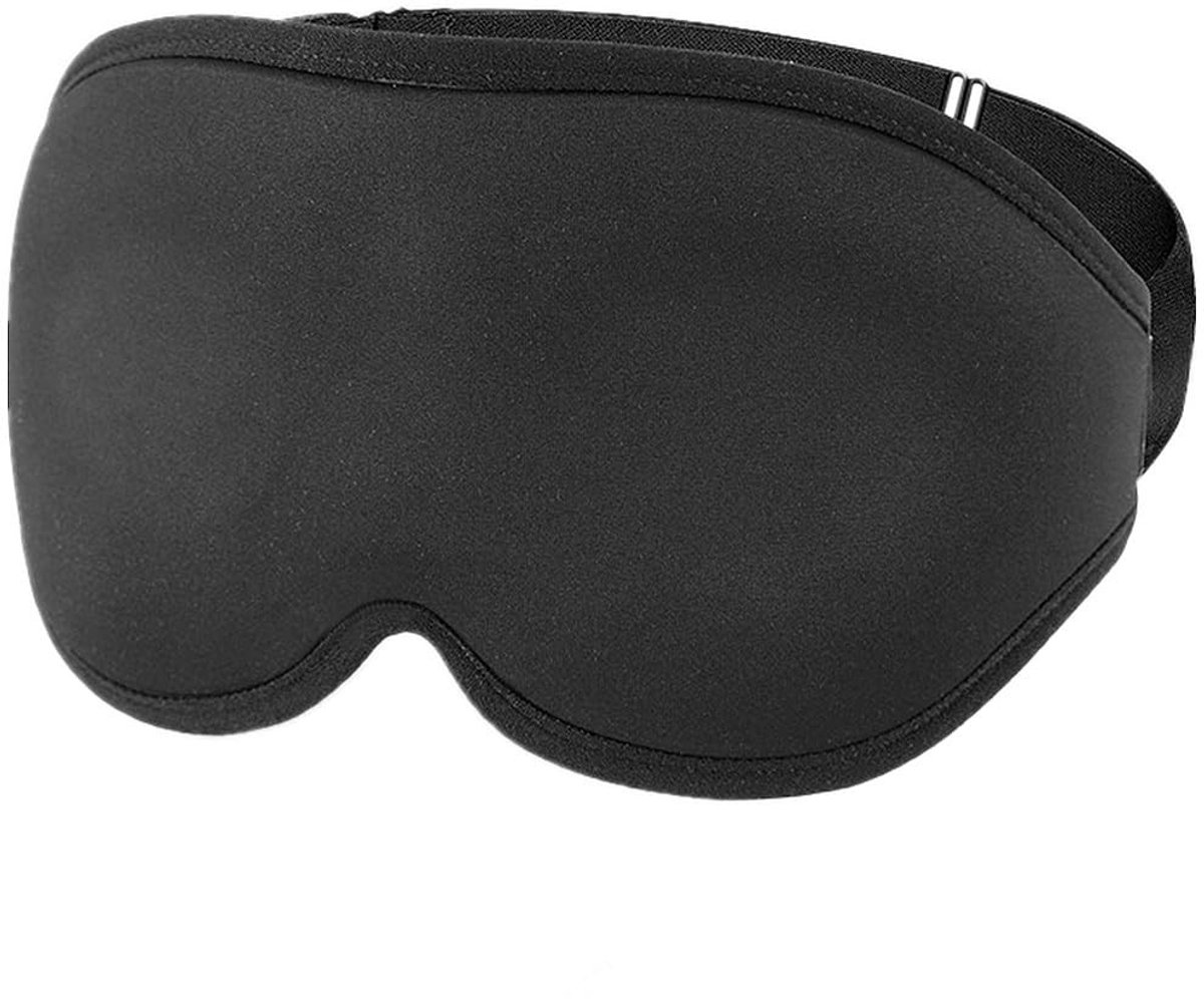 TRIXES Zwart Oogmasker en Oordoppen Set - Verstelbaar en Gevoerd voor Comfortabel Slapen