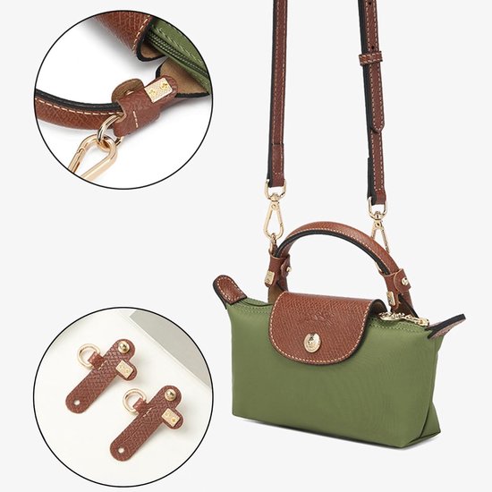 Bag Organiser met Schouderband voor Longchamp Tas - Draagriem voor Mini Tas - Grijs Accessoire voor Organisatie en Comfort van Merkloos — afbeelding 2