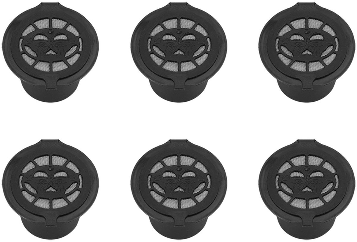 Plastic en RVS Herbruikbare Koffiepads - 6 Stuks Vervangbare Koffiefilters Baskets