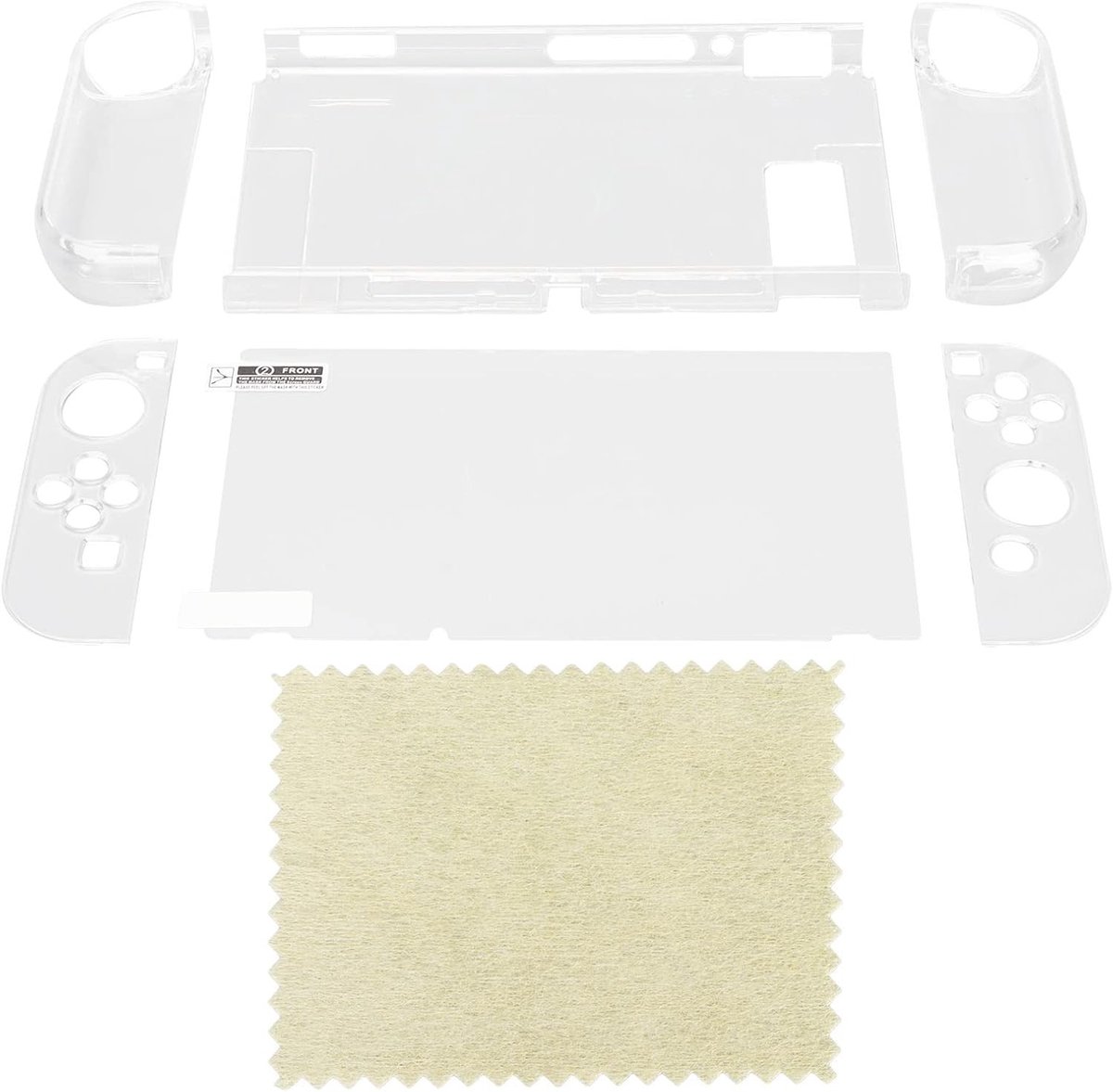 aladdien - Beschermhoes voor spelcomputer - Gamepad hoes - Ultra dun - Transparant - Schermbeschermer - Nintendo Switch - Accessoire - Transparant m..