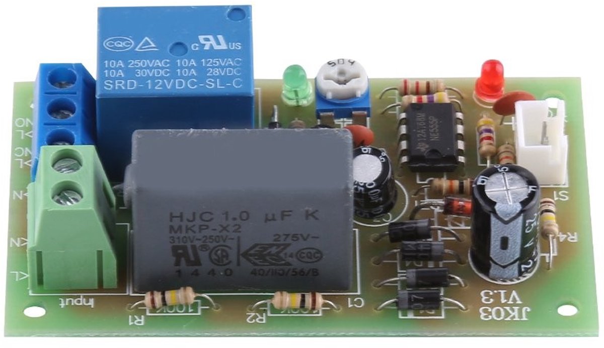 Allecto - Instelbare Timer Delay Module - Vertraging van 1s tot 5min - Elektronisch schakelen - Geschikt voor hobbyprojecten - Betrouwbaar en eenvo...