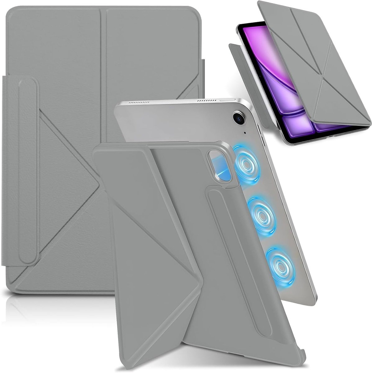 Slimme Shockproof Beschermhoes voor iPad Air 11 Inch 2025, Meerdere Standposities, Automatische Slaapfunctie en Sterke Magnetische Bevestiging