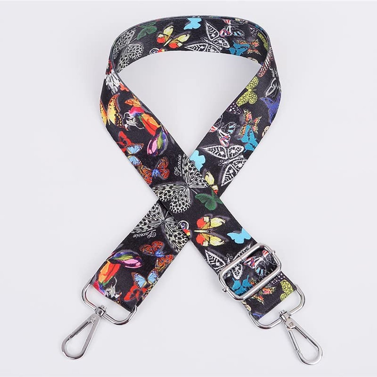 ONF3 - Schouderband - Verstelbare Tasriem - Gouden Sluiting - Moderne Bloemen - Ideaal voor Handtas - Geschikt voor Diverse Tassen - Kleurvol