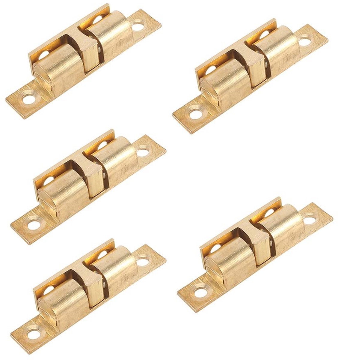 Allecto - Ball Catch - Verstelbare dubbele balspanning - 40MM - Massief messing - Voor kast en meubeldeuren - Hardware montage
