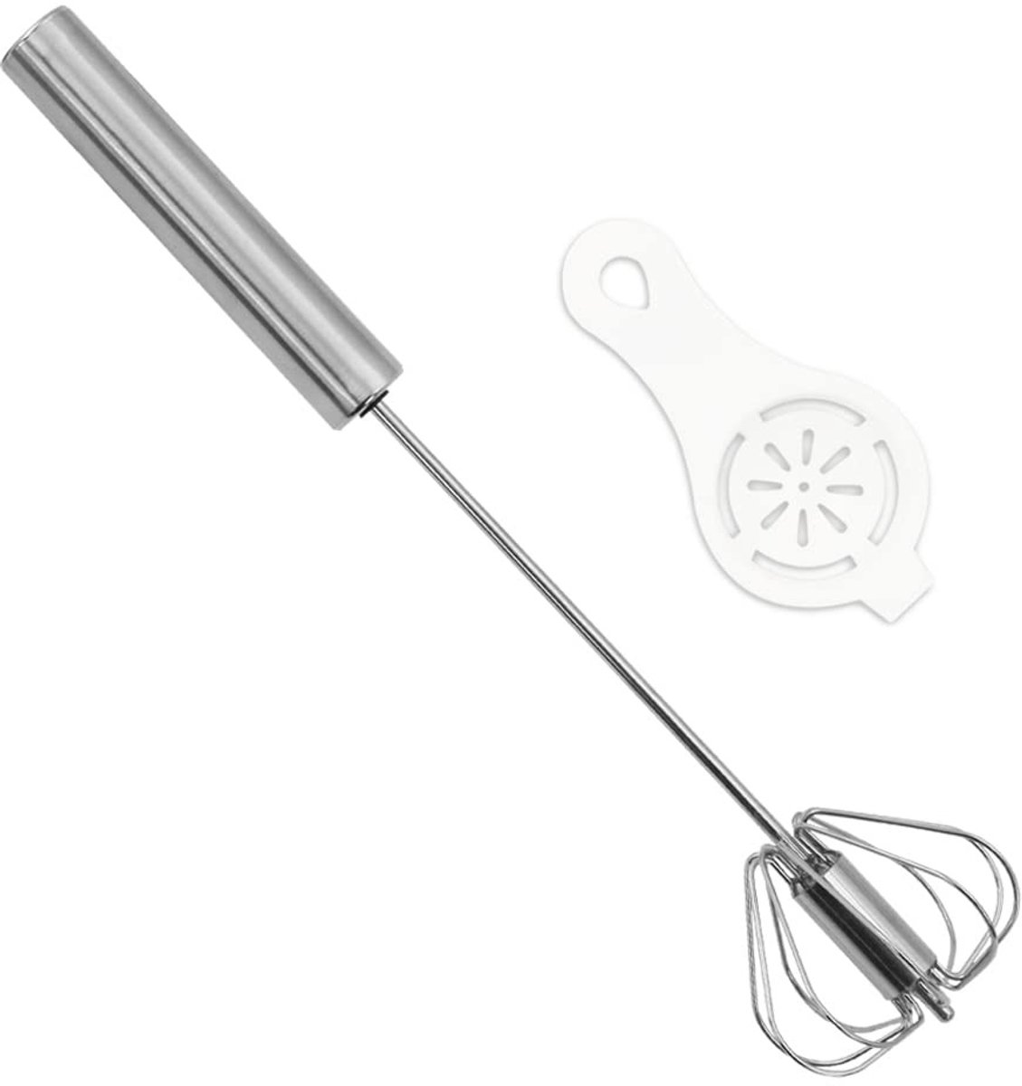Semi-Automatische Garde met Eiwit Scheider - Handmixer voor Beslag, Room en Melkschuim