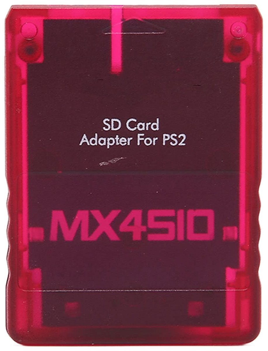 ONF3 - SD-kaartadapter - Game Console-geheugenkaartlezer - Plug-and-play - Rood - Opslagkaartadapter - Geschikt voor FAT-console - Model MX4SIO