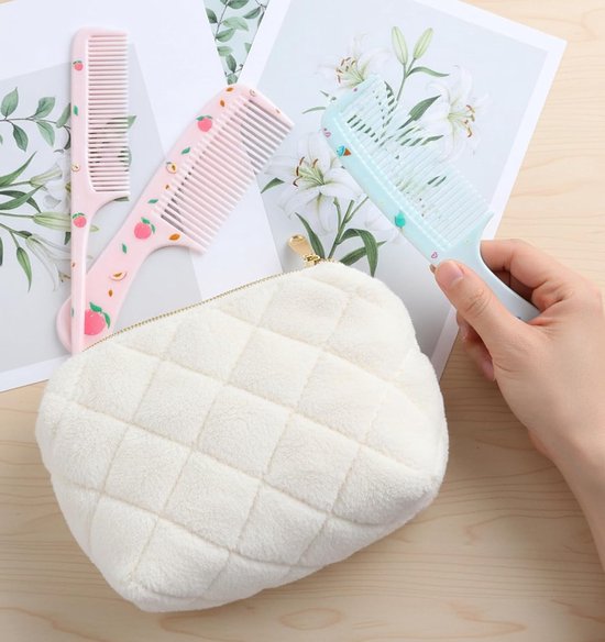 Set van 4 Baby Kammetjes met Schattige Patronen, Fijne Tanden en Ratstaart Kam voor Baby's en Peuters in Roze en Blauw, Ideaal voor Hoofdhuidverzorging en Haarstyling