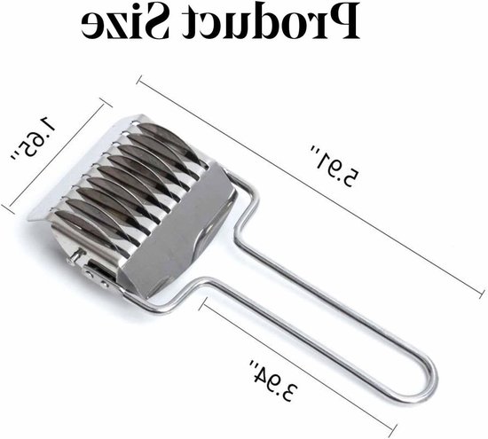 RVS Noodle Cutter voor Perfecte Pasta, Spaghetti Maker en Deeg Snijder - Keukenhulpmiddel voor Noodle Graten en Deegbewerking — afbeelding 3