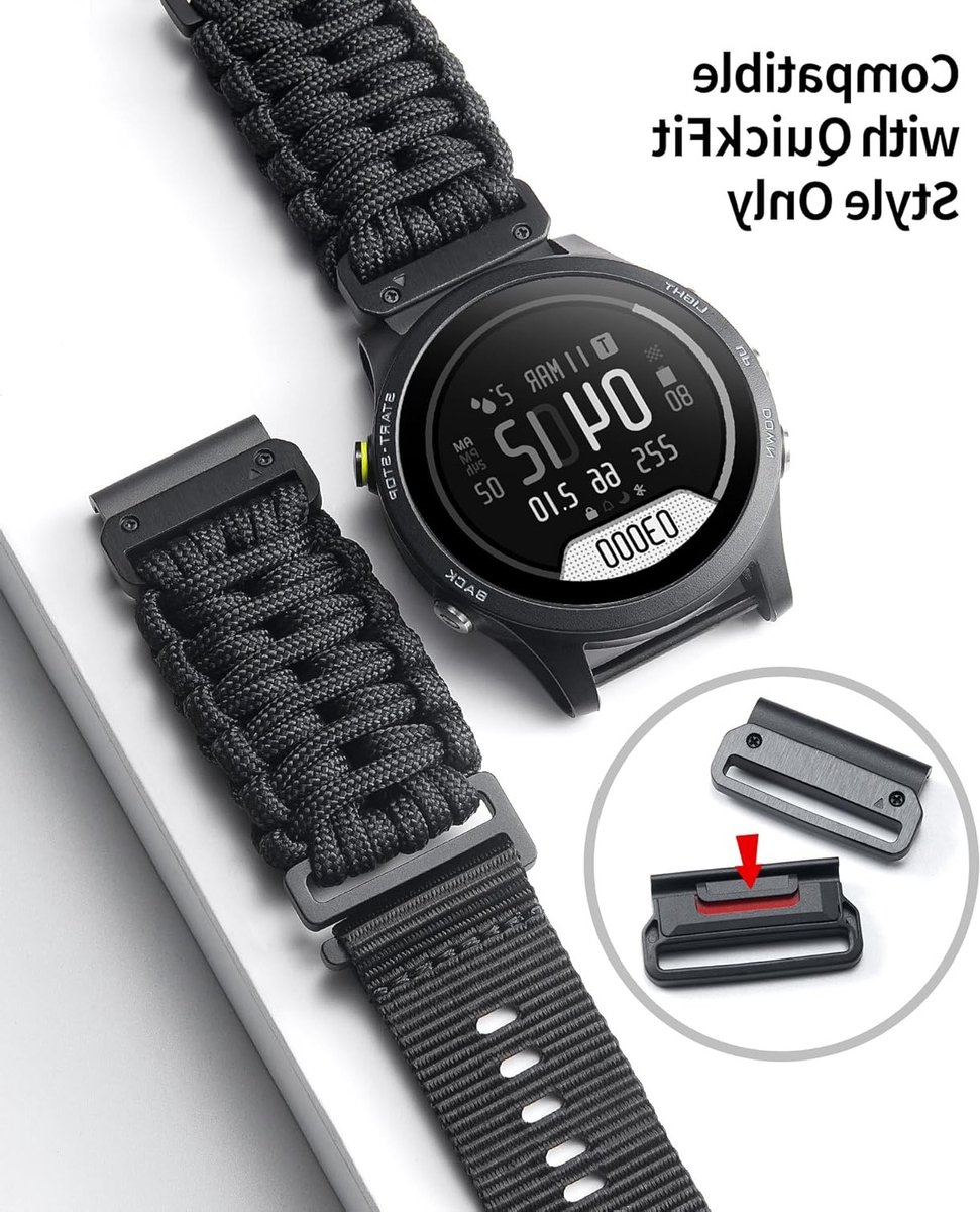 Robuuste Nylon Paracord Vervangband voor Garmin Horloge - 20MM-22MM-26MM - Militaire Sportband voor Snelle Bevestiging en Comfortabel Draaggemak